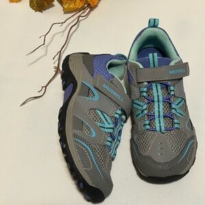 Merrell Kids Gray and Teal Sneakers